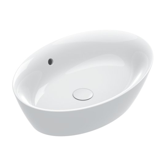 Керамическая раковина 60х42 см Catalano Italy, Bianco lucido (07 2260 0001) На столешницу, На тумбу, Накладной Овальные