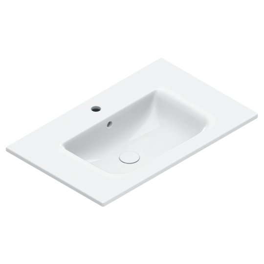 Керамическая раковина 80х50 см Catalano Italy, Bianco lucido (07 2081 1001) На столешницу, На тумбу, Накладной, Подвесные Прямоугольные