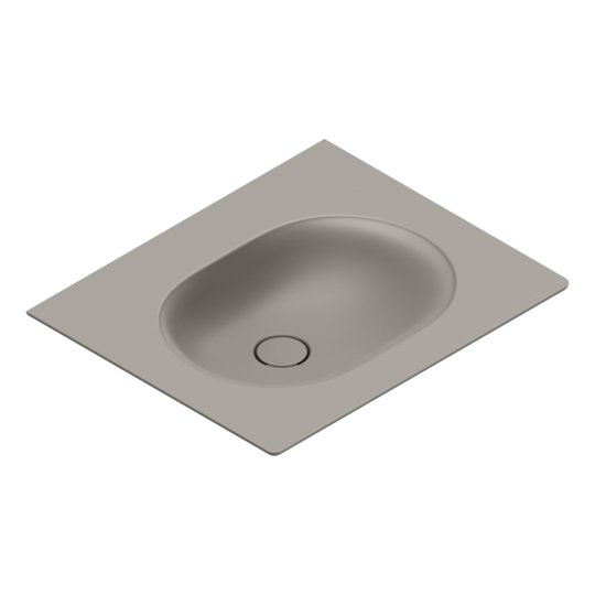 Керамическая раковина 60х50 см Catalano Sfera, Tortora satinato (05 2061 0032) Встраиваемые сверху, На столешницу, Подвесные Прямоугольные