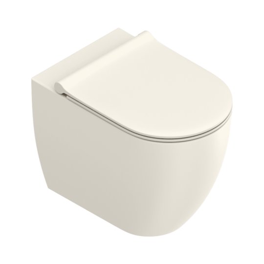 Напольный безободковый унитаз Catalano Sfera, с сиденьем Soft Close, Lino satinato (05 1455 0030+05 5120 0030) Напольные 