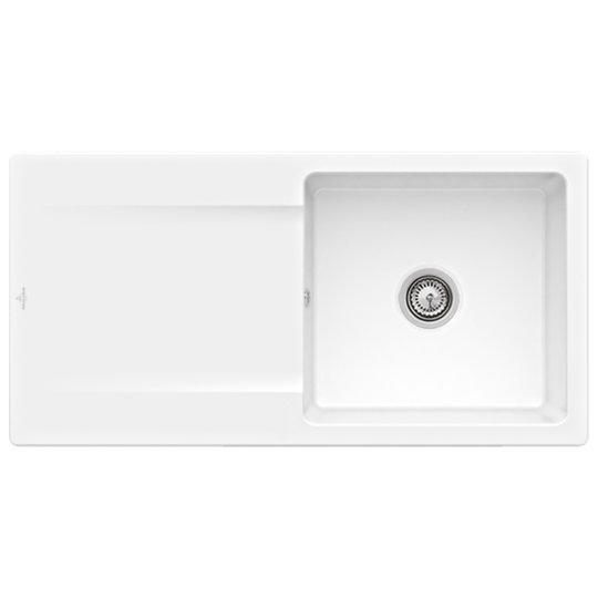 Кухонна мийка 100х51 см Villeroy&amp;Boch Siluet 60, Snow White (333601KG) Врізні зверху Прямокутні 