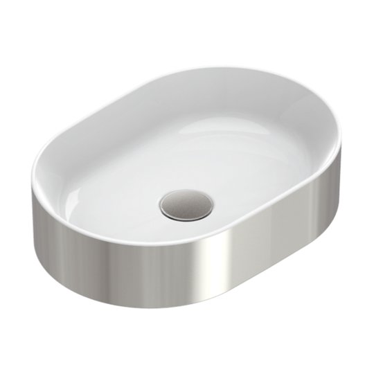 Керамічна раковина 50х35 см Catalano Zero, Argento/Bianco (01 2250 0041) На стільницю 