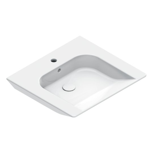 Керамическая раковина 60х55 см Catalano Comfort, Bianco lucido (09 2060 1001) Подвесные Прямоугольные