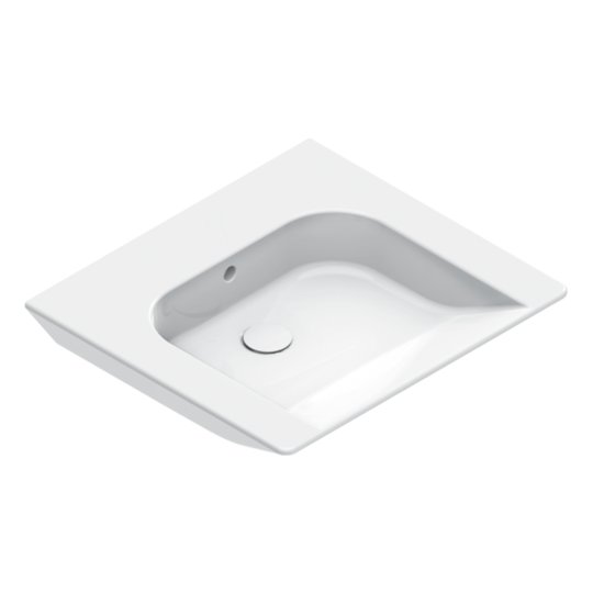 Керамическая раковина 60х55 см Catalano Comfort, Bianco lucido (09 2060 0001) Подвесные Прямоугольные