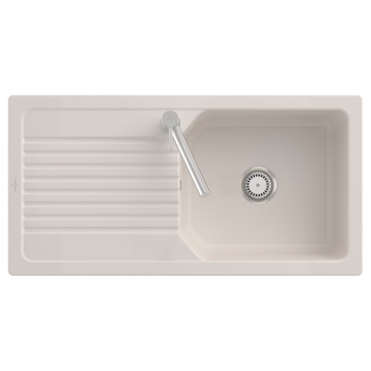 Кухонная мойка 100х51 см Villeroy&Boch Linara 60, Crema (338601KR) Врізні зверху Прямокутні 