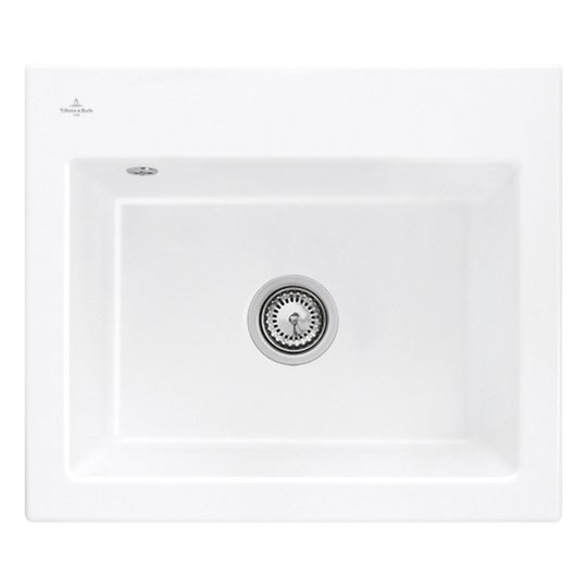 Кухонная мойка 56,5х47,5 см Villeroy&Boch Subway 60 S, Snow White (33091FKG) Врезные сверху Прямоугольные 