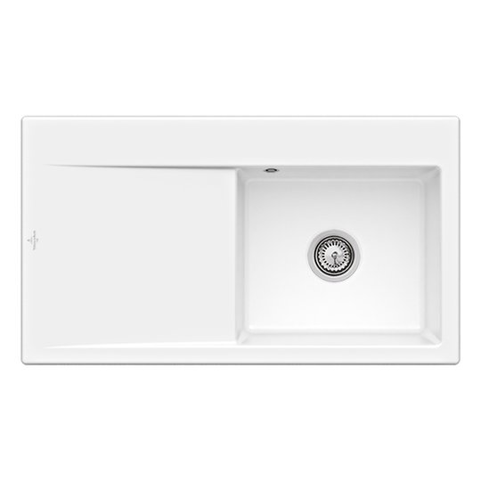 Кухонная мойка 90х51 см Villeroy&Boch Subway Style 50, White Alpin (335101R1) Врезные сверху Прямоугольные 