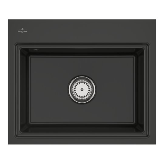 Кухонная мойка 60х51 см Villeroy&Boch Subway Style 60 S, Pure Black (33661FR7) Врезные сверху Прямоугольные 