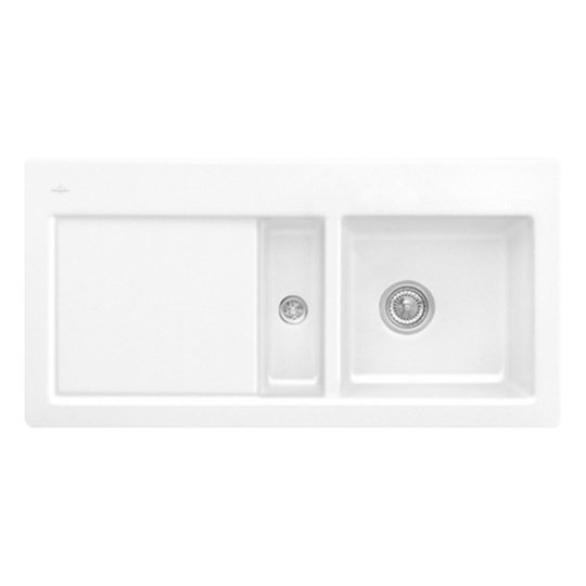 Кухонна мийка 100х51 см Villeroy&amp;Boch Subway 60, Snow White (671201KG) Врізні зверху Прямокутні 