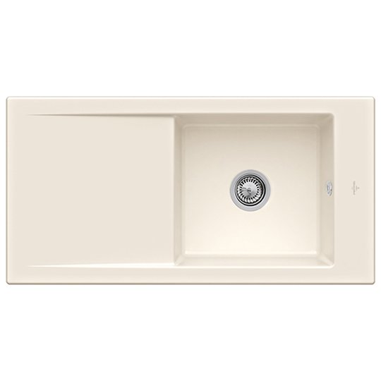 Кухонная мойка 96х47 см Villeroy&Boch Timeline 60, Crema (67901FKR) Врезные сверху Прямоугольные 
