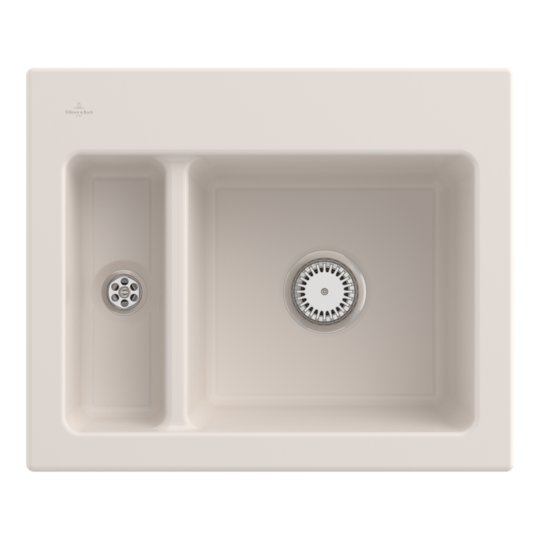 Кухонная мойка 62х51 см Villeroy&Boch Subway 60 XM, Crema (678001KR) Врезные сверху Прямоугольные 