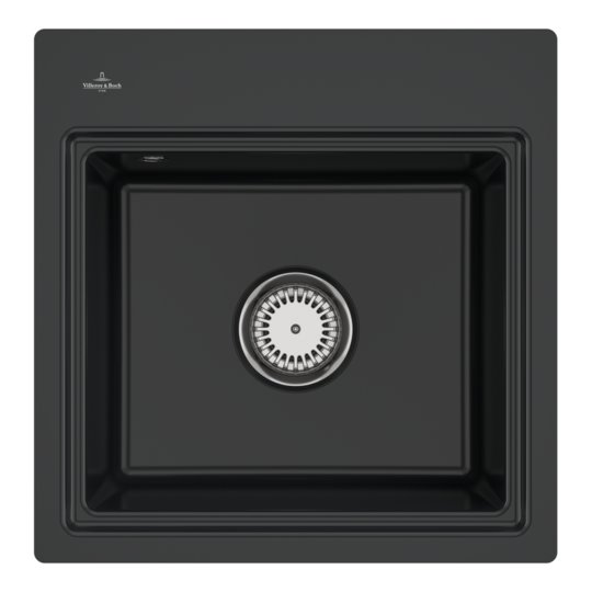 Кухонна мийка 50х51 см Villeroy&amp;Boch Subway Style 50 S, Pure Black (33551FR7) Врізні зверху Прямокутні 