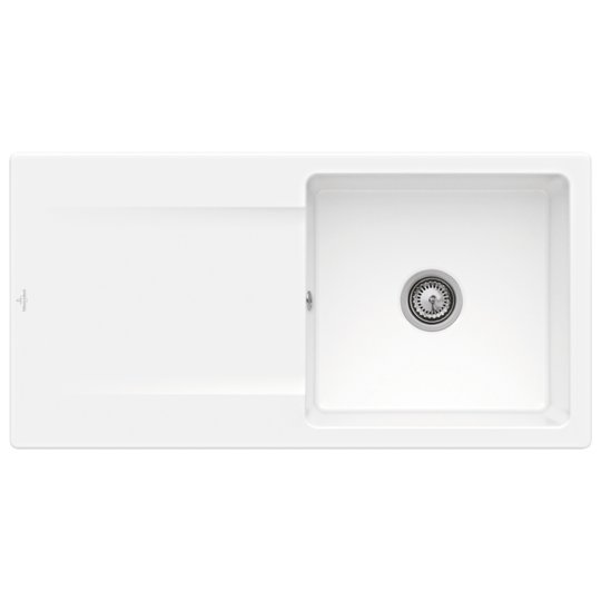 Кухонная мойка 98х49 см Villeroy&Boch Siluet 60 Flat, White Alpin (33361FR1) Врезные сверху Прямоугольные 