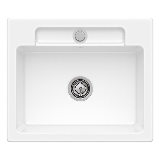 Кухонна мийка 60х51 см Villeroy&amp;Boch Siluet 60 S Flat, White Alpin (33461FR1) Врізні зверху Прямокутні 
