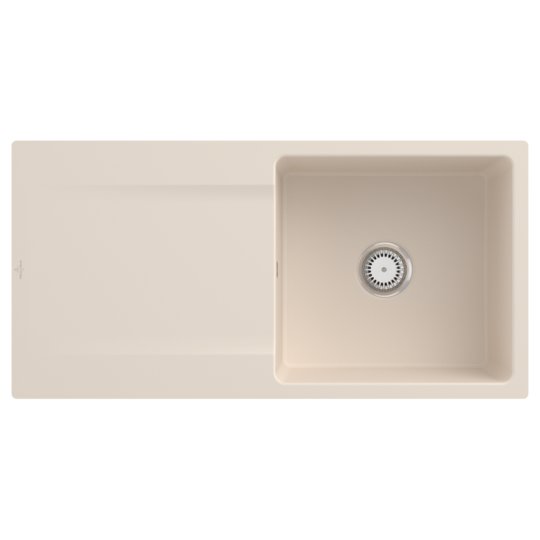 Кухонна мийка 98х49 см Villeroy&amp;Boch Siluet 60 Flat, Ivory (33361FFU) Врізні зверху Прямокутні 