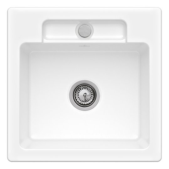 Кухонна мийка 49х49 см Villeroy&amp;Boch Siluet 50 S flat, White Alpin (33451FR1) Врізні зверху Квадратні 