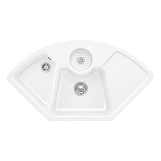 Кухонная мойка 107,5х60 см Villeroy&Boch Solo Corner, Snow White (670801KG) Врезные Другая 