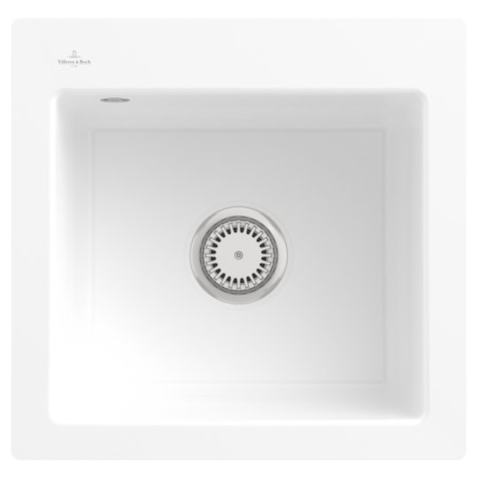 Кухонная мойка 49х47,5 см Villeroy&Boch Subway 50 S flat, White Alpin (33151FR1) Врезные сверху Прямоугольные 