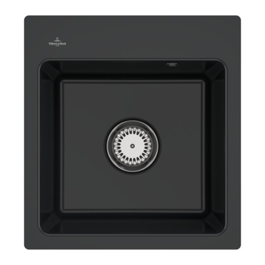 Кухонна мийка 44х47,5 см Villeroy&amp;Boch Subway 45 XS Flat, Pure Black (67811FR7) Врізні зверху Прямокутні 