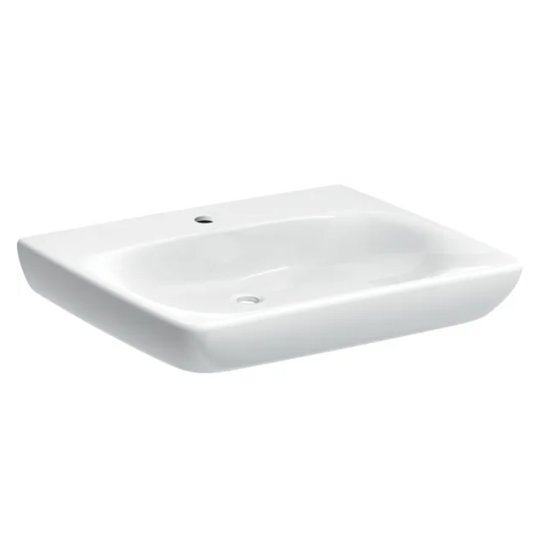 Умывальник подвесной, безбарьерное решение, Geberit Selnova Comfort, белый (500.188.01.7) Подвесные Прямоугольные