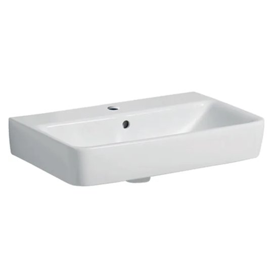 Умывальник Geberit Selnova Comfort, белый (501.511.00.7) Накладной, Подвесные Прямоугольные