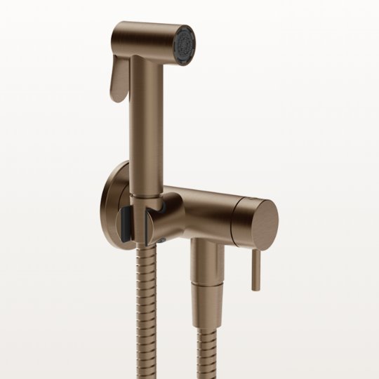Гигиенический душ Gessi Ventaglio, Coffee Bronze Br. PVD (45230-761) Гигиенические души Бронза матовая, Кофейная бронза PVD