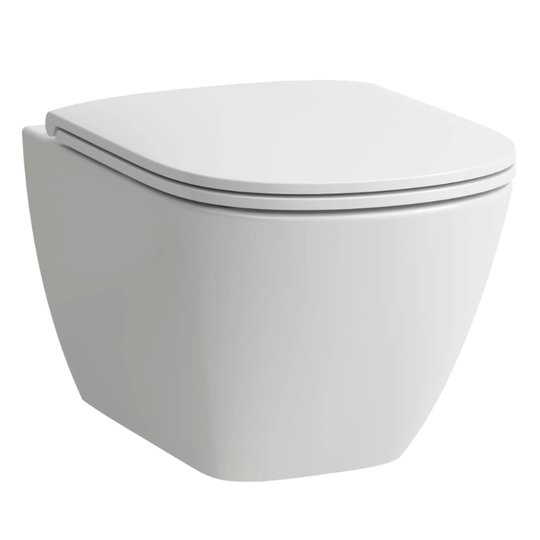 Унитаз подвесной Laufen Lua Silent Flush 52 см з кришкою soft-close, белый (H8660820000001) Подвесные 