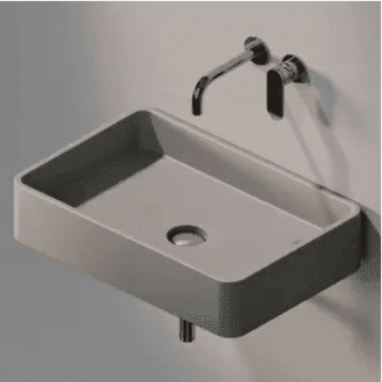 Керамическая раковина 60 см Flaminia Miniwash 60, argilla (MWS + MWL60) Подвесные Прямоугольные