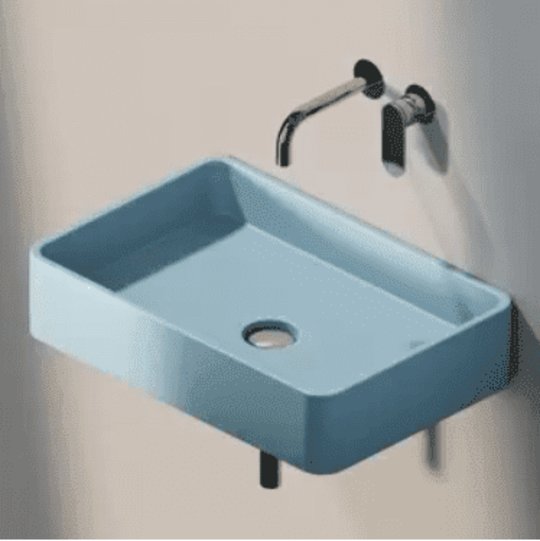 Керамическая раковина 60 см Flaminia Miniwash 60, nuvola (MWS + MWL60) Подвесные Прямоугольные