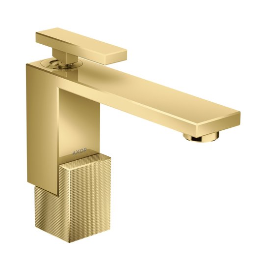 Смеситель для раковины Axor Edge diamond cut, Polished Gold Optic (46011990) Для раковины Золото
