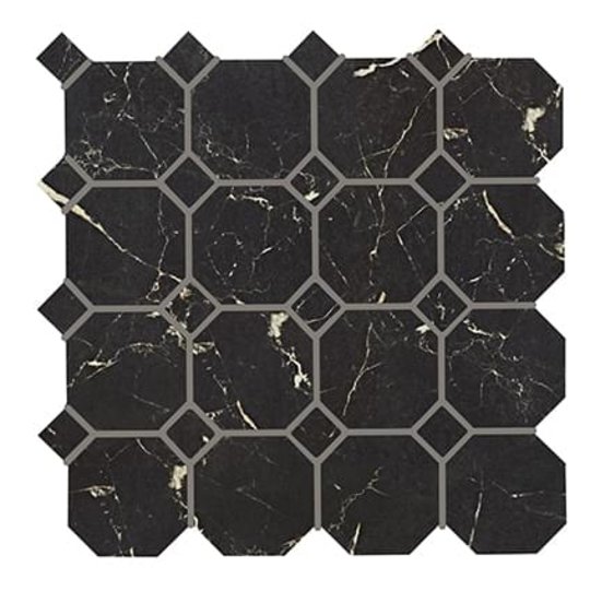 Плитка Piemme Valentino Marmi Reali Mat Ottagono Nero Reale Ret 30 * 30 (00415) Для кухні, Для громадських приміщень, Для житлових приміщень, Для ванної