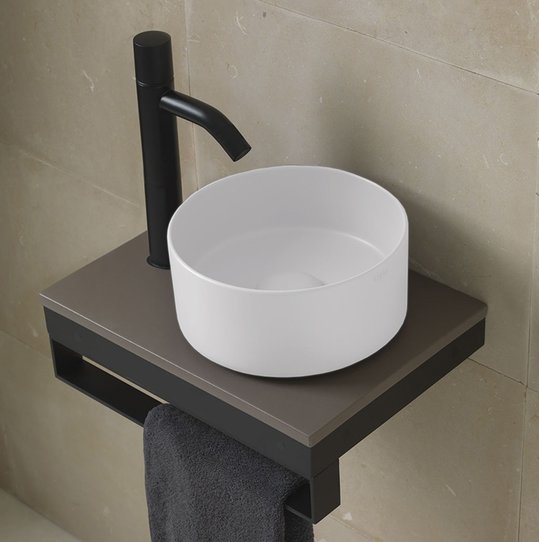 Раковина накладная 25 см Cielo Shui Comfort Minimo, белый (MILAT-Bianco) На столешницу, На тумбу Круглые