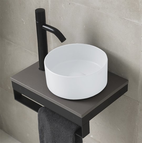 Раковина накладная 25 см Cielo Shui Comfort Minimo, молочный (MILAT-TL) На столешницу, На тумбу Круглые