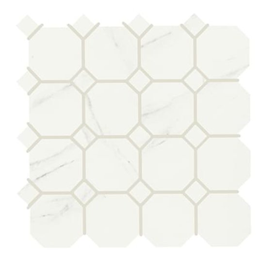 Плитка Piemme Valentino Marmi Reali Mat Ottagono Carrara Ret 30 * 30 (00413) Для кухні, Для громадських приміщень, Для житлових приміщень, Для ванної