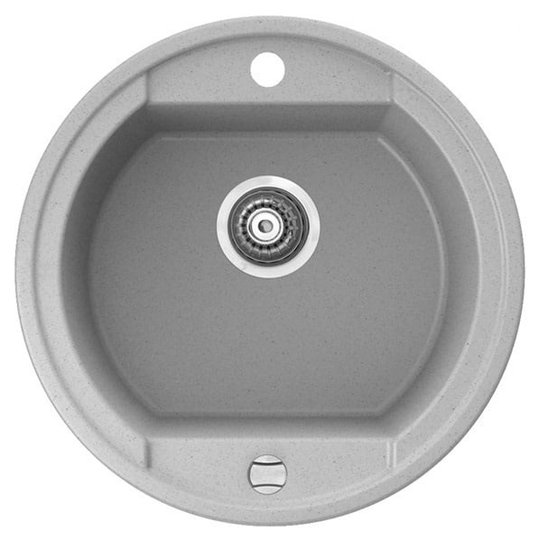 Гранітна мийка Marmorin OTAGO Gray (505803003) Врізні зверху Круглі Сірий