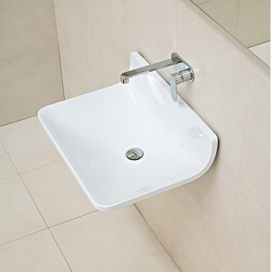 Керамическая раковина 64 см Flaminia Plate 64, white (PT64L) Подвесные Прямоугольные