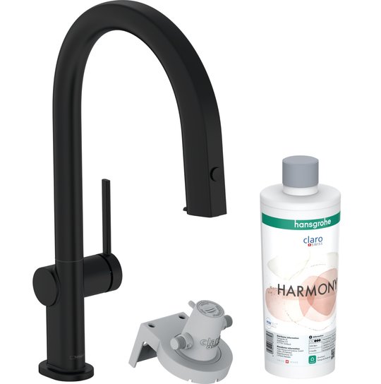 Смеситель для кухни Hansgrohe Aqittura M91 FilterSystem 210, черный матовый (76800670) Для кухни Черный, Черный матовый