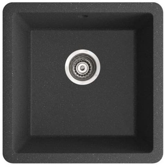Гранитная мойка Marmorin FADO Black Metalic (426100012) Под столешницу Квадратные, Прямоугольные Черный