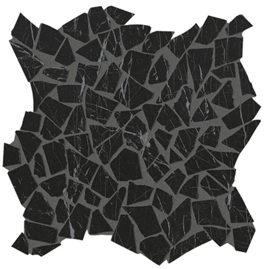 Мозаика Fap Roma Diamond Nero Reale Schegge Mosaico 30*30 (fNI8) FAP Ceramiche Для кухни, Для общественных помещений, Для жилых помещений, Для ванной
