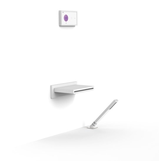 Электронный душевой комплект для ванны скрытого монтажа Tres SHOWER TECHNOLOGY, белый матовый (09286570BM) Душевые комплекты (системы) Белый матовый