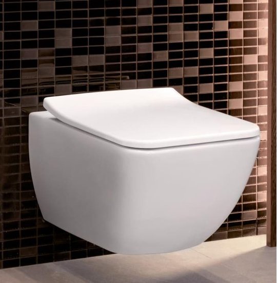 Унітаз підвісний безободковий Villeroy&amp;Boch Venticello DirectFlush з кришкою Slim (4611RS01) Підвісні 