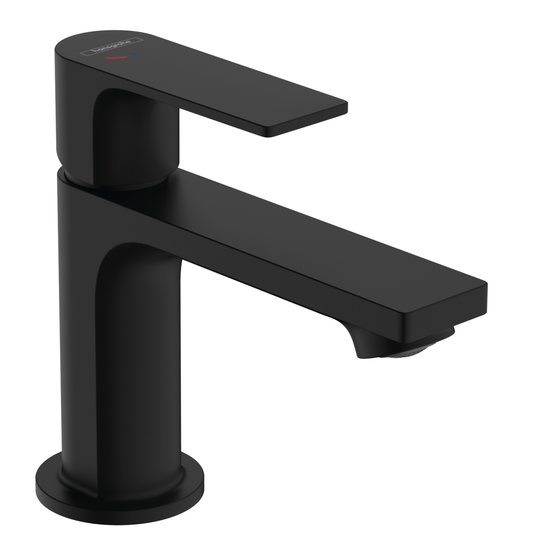 Смеситель для раковины Hansgrohe Rebris Е CoolStart, черный матовый (72585670) Для раковины Черный, Черный матовый
