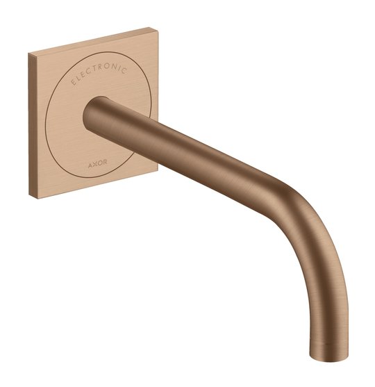 Электронный настенный смеситель для раковины Axor One, Brushed Red Gold (38120310) Для раковины Красное золото