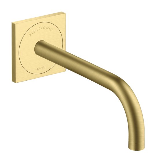 Электронный настенный смеситель для раковины Axor One, Brushed Brass (38120950) Для раковины Латунь