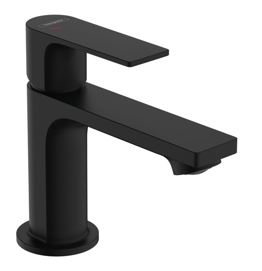Змішувач для раковини Hansgrohe Rebris Е CoolStart EcoSmart+, чорний матовий (72587670) Для раковини Чорний, Чорний матовий