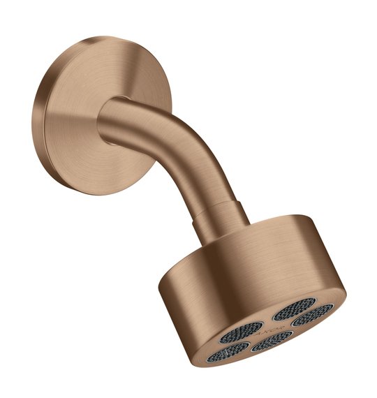 Верхній душ Axor One 75 мм 1jet EcoSmart, Brushed Red Gold (48490310) Верхні душі Червоне золото