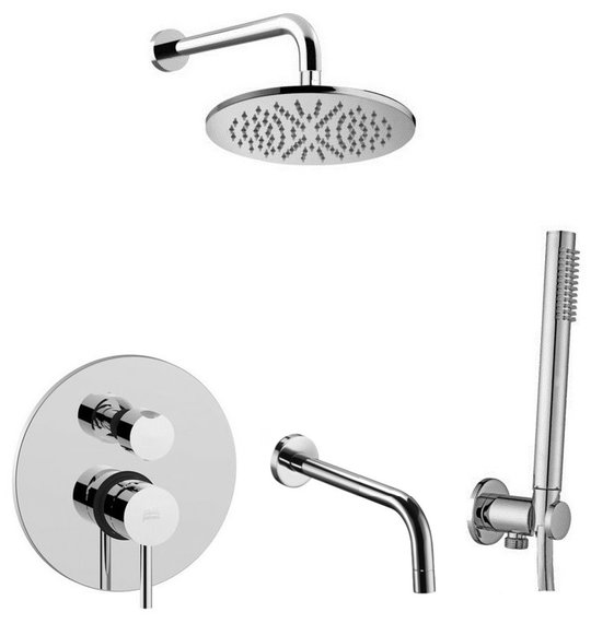 Душевой комплект для ванны Paffoni Soluzioni Doccia (KITLIG019CR-bath) Душевые комплекты (системы) Хром