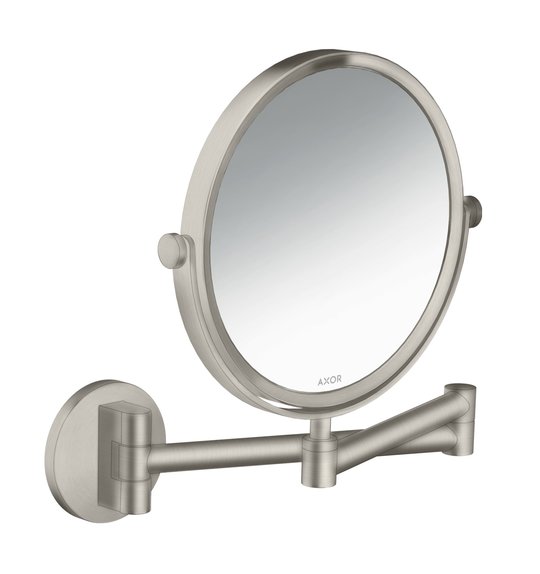 Косметичне дзеркало Axor Universal Circular, Stainless Steel Optic (42849800) Косметичні дзеркала Axor