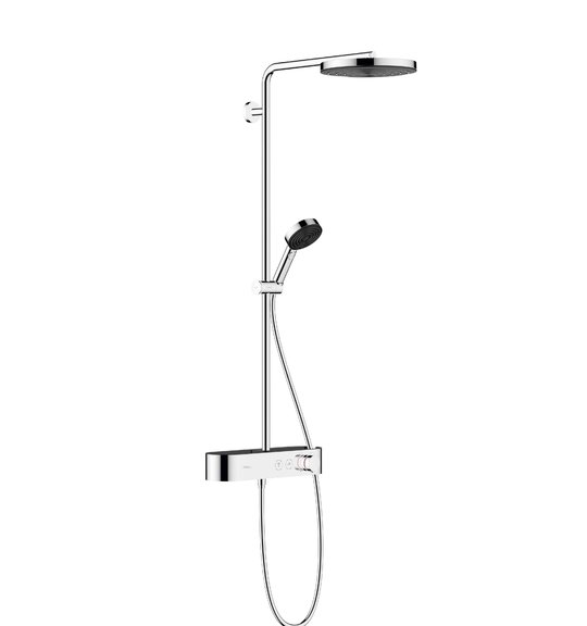 Душова система з термостатом Hansgrohe Pulsify Showerpipe 260мм, хром (24220000) Душові стійки Хром