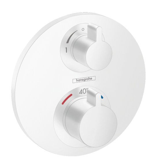 Термостатический смеситель Hansgrohe Ecostat S Matt White (15758700) Для ванны, Для душа Белый, Белый матовый